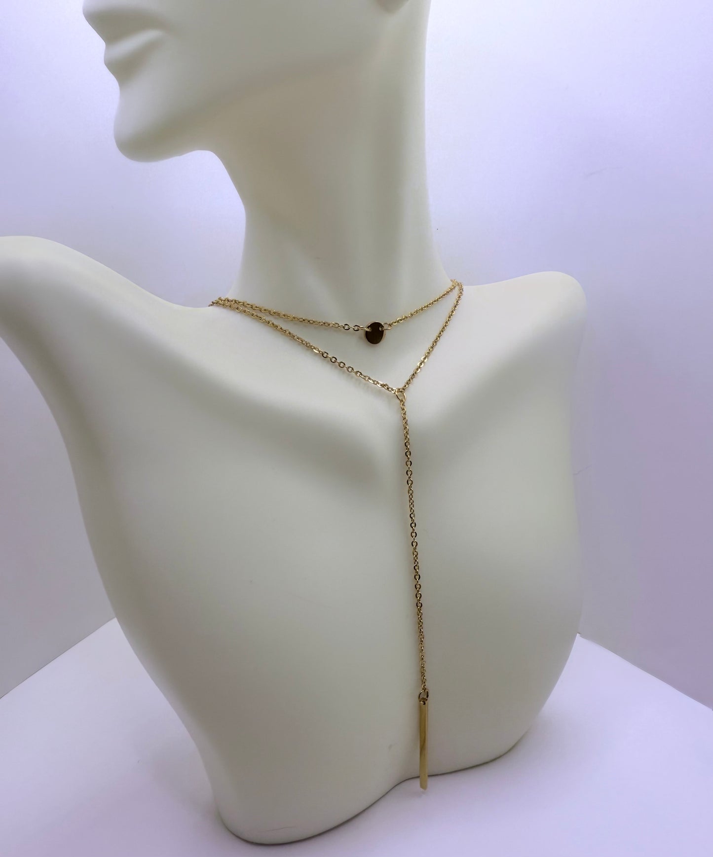 Circle & Satellite Layered Chain Necklace