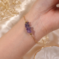 Amethyst on Gold Stainless Bracelet | Chiari Malformation Awareness