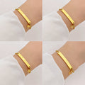 Engravable Bar Charm Bracelet