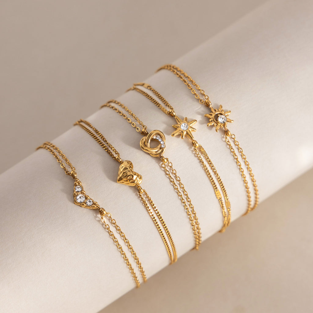 Double Layer Charm Bracelet