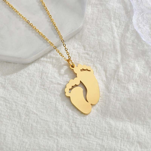 Baby Feet Engravable Necklace