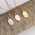 Engravable Pendant Necklace