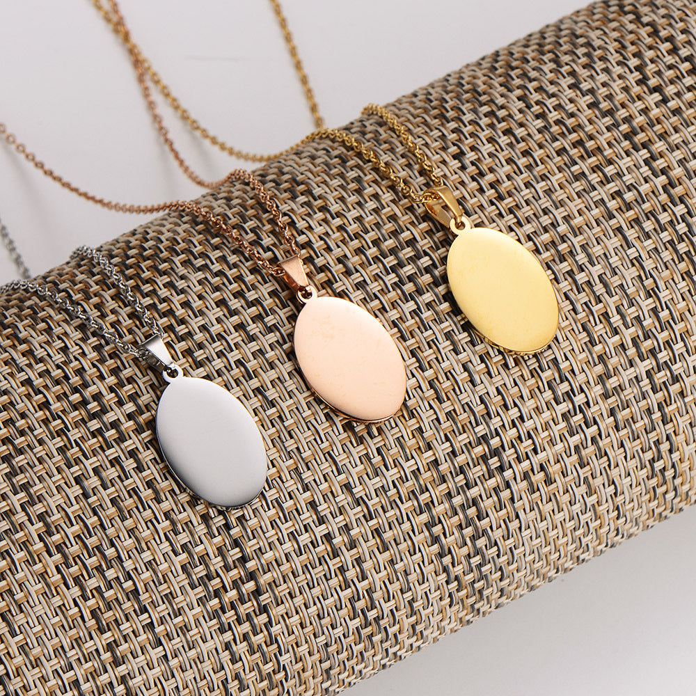 Engravable Pendant Necklace