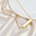 Little Feet Bar Pendant Necklace
