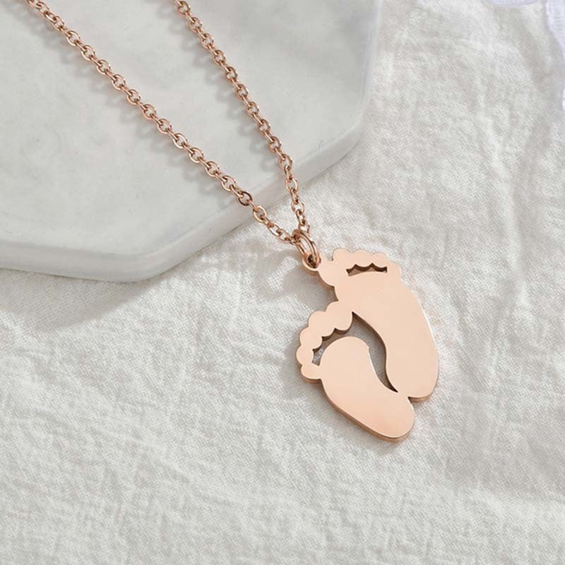 Baby Feet Engravable Necklace