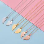 Broken Heart Engravable Necklace Set