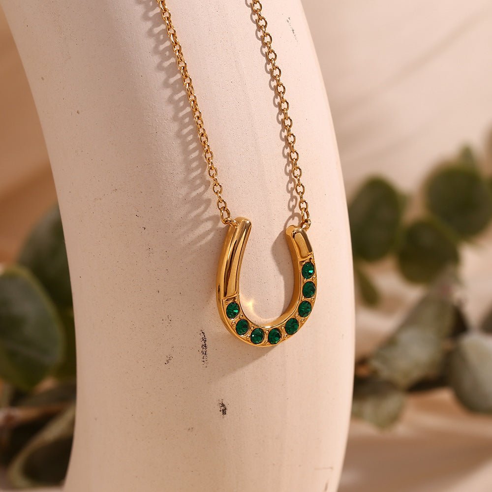 Lucky U Horseshoe Necklace