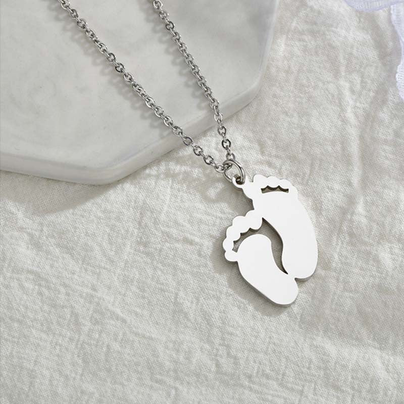 Baby Feet Engravable Necklace