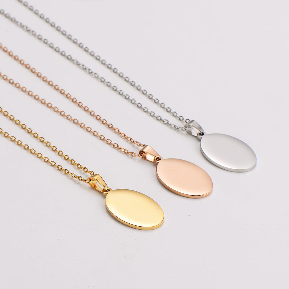 Engravable Pendant Necklace