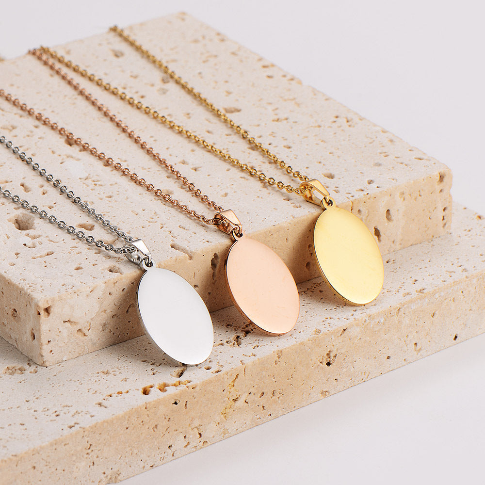 Engravable Pendant Necklace