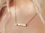 Paw Print Bar Necklace