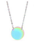 Round Pendant Stainless Steel Necklace