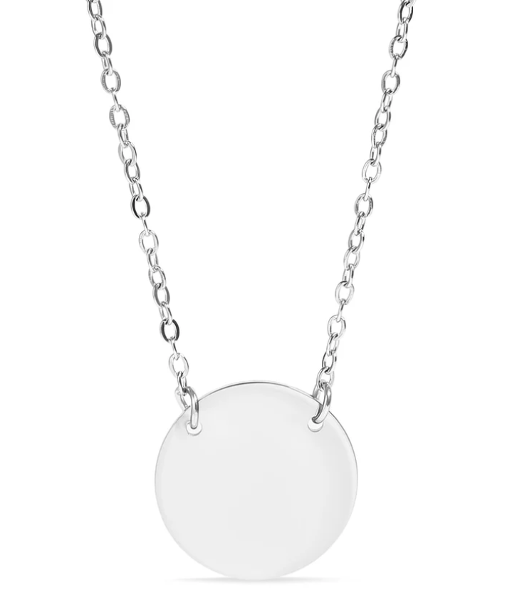 Round Pendant Stainless Steel Necklace