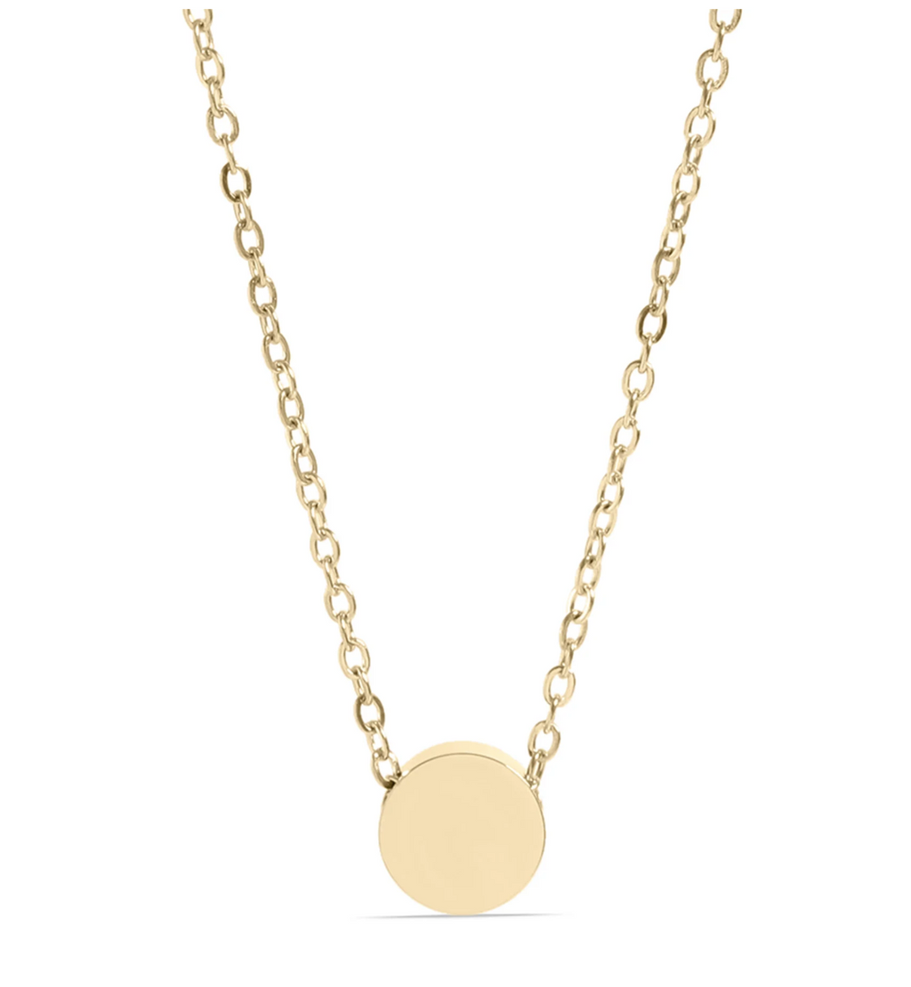 Round Pendant Stainless Steel Necklace