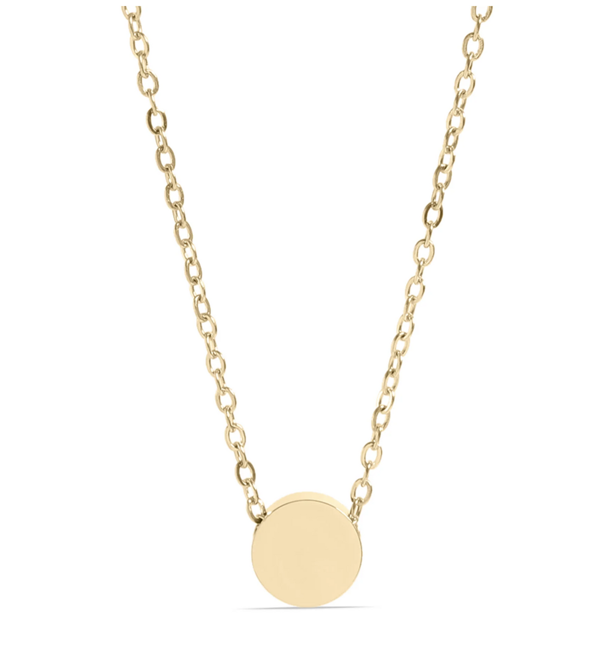 Round Pendant Stainless Steel Necklace