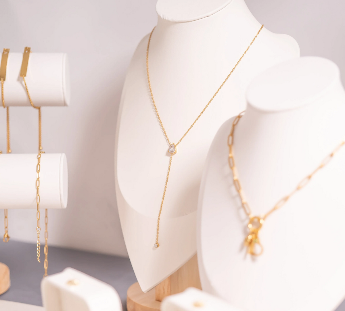 Drop Lariat CZ Pendant Necklace