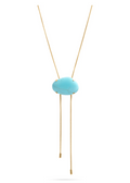 Turquoise Charm Bolo Necklace