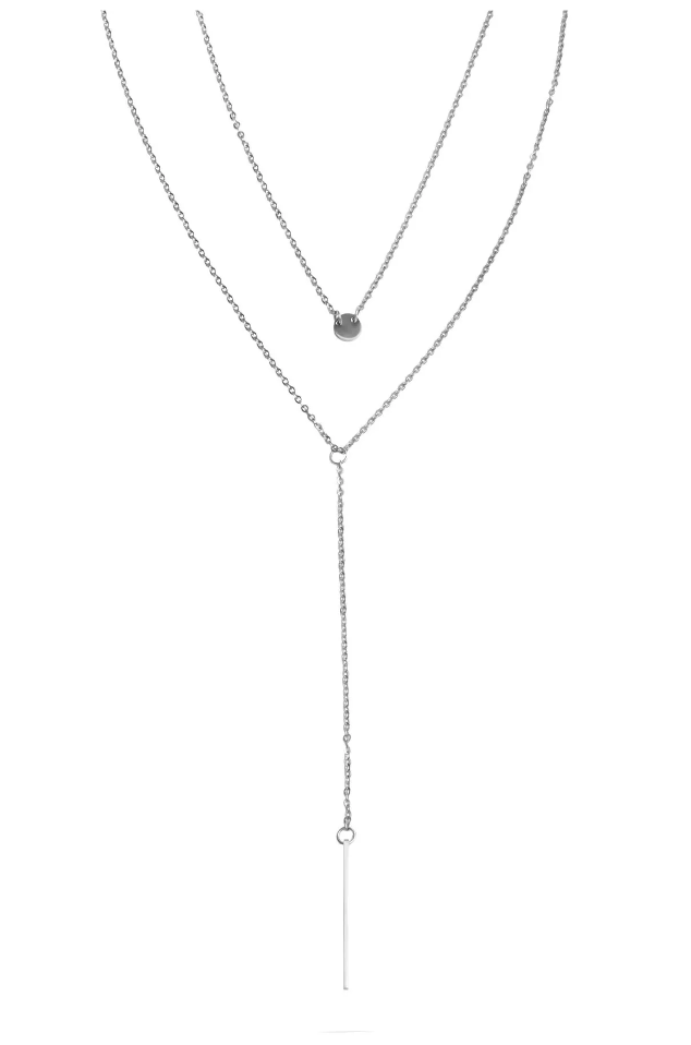 Satellite Lariat Layered Necklace