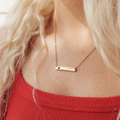 Paw Print Bar Necklace