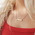 Paw Print Bar Necklace
