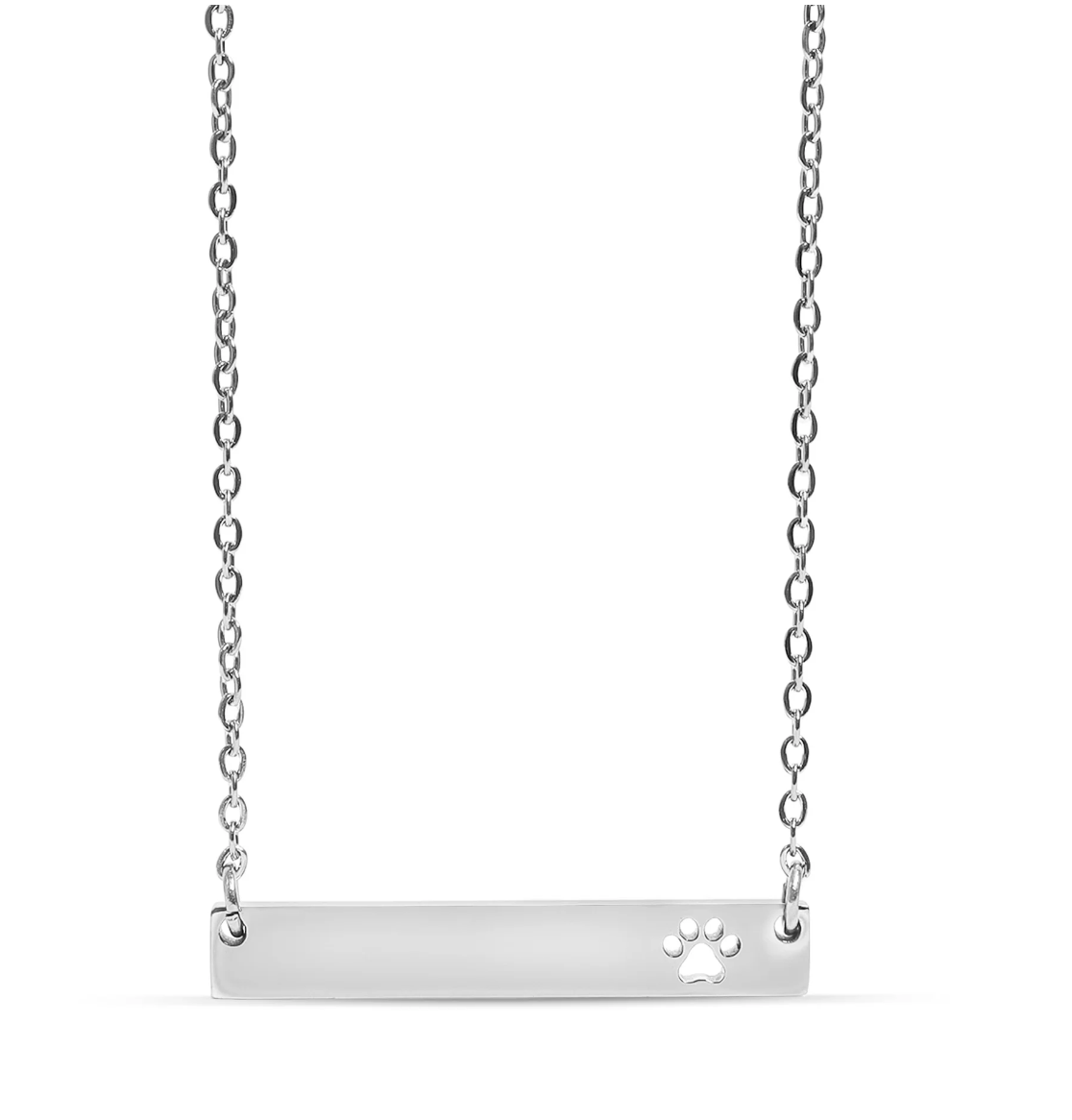 Paw Print Bar Necklace