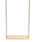 Paw Print Bar Necklace