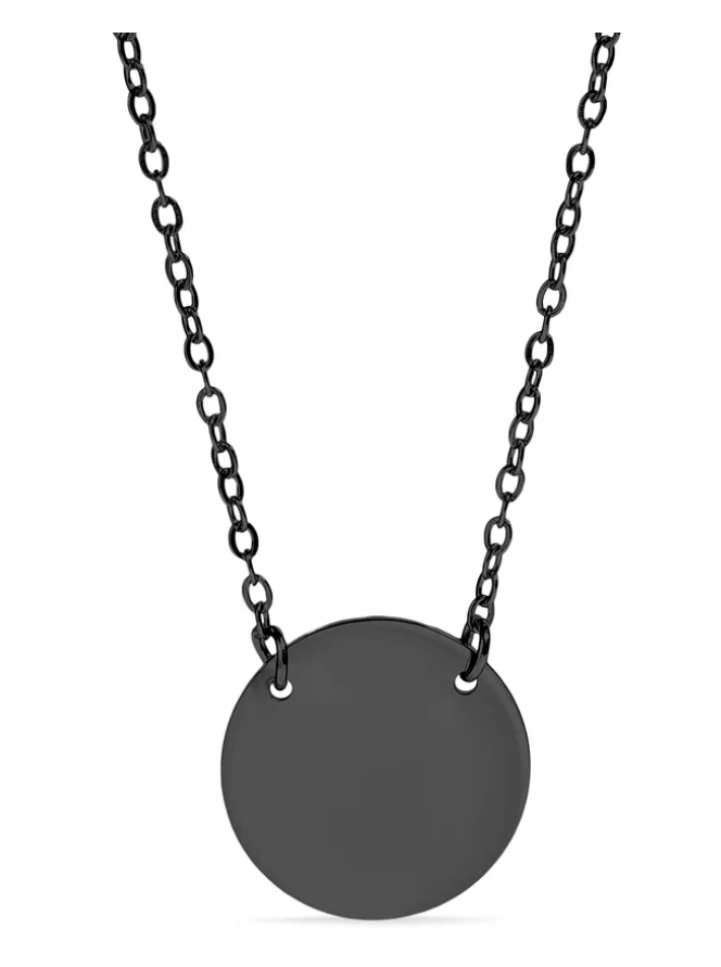 Round Pendant Stainless Steel Necklace