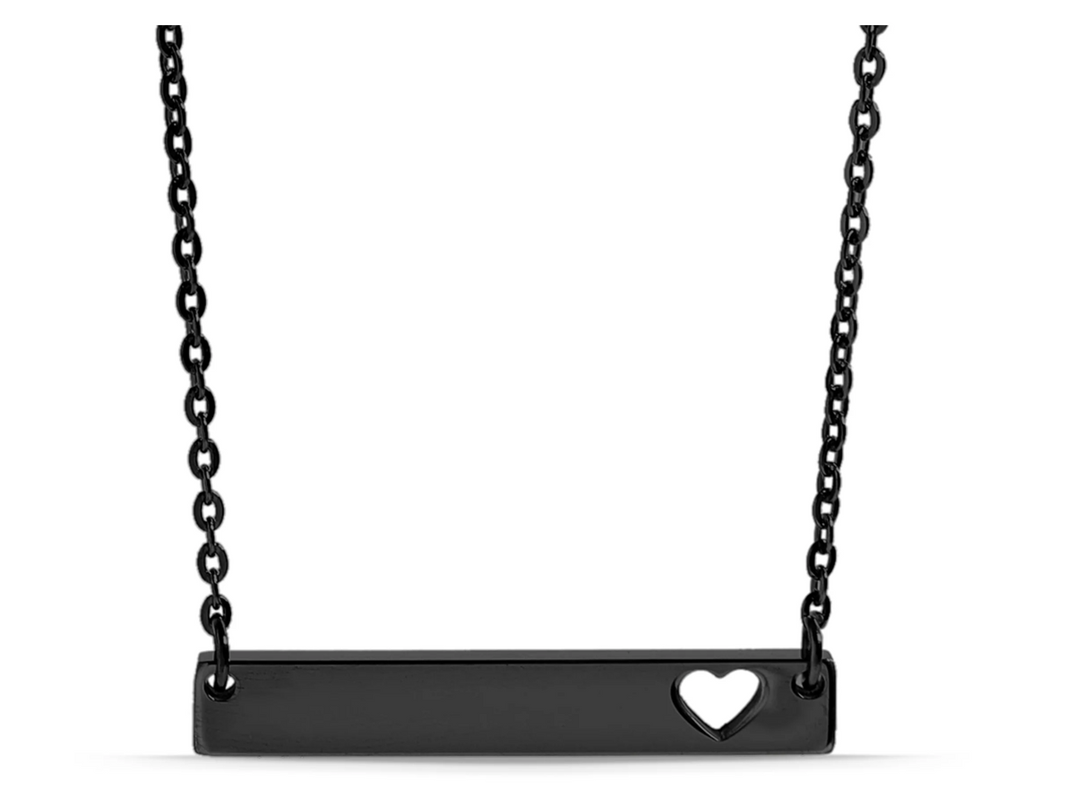 Heart Bar Stainless Steel Necklace