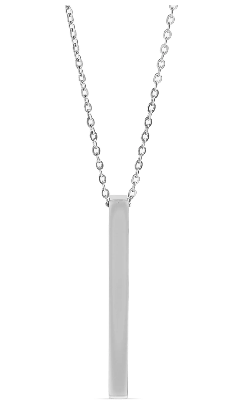 Drop Bar Stainless Steel Necklace