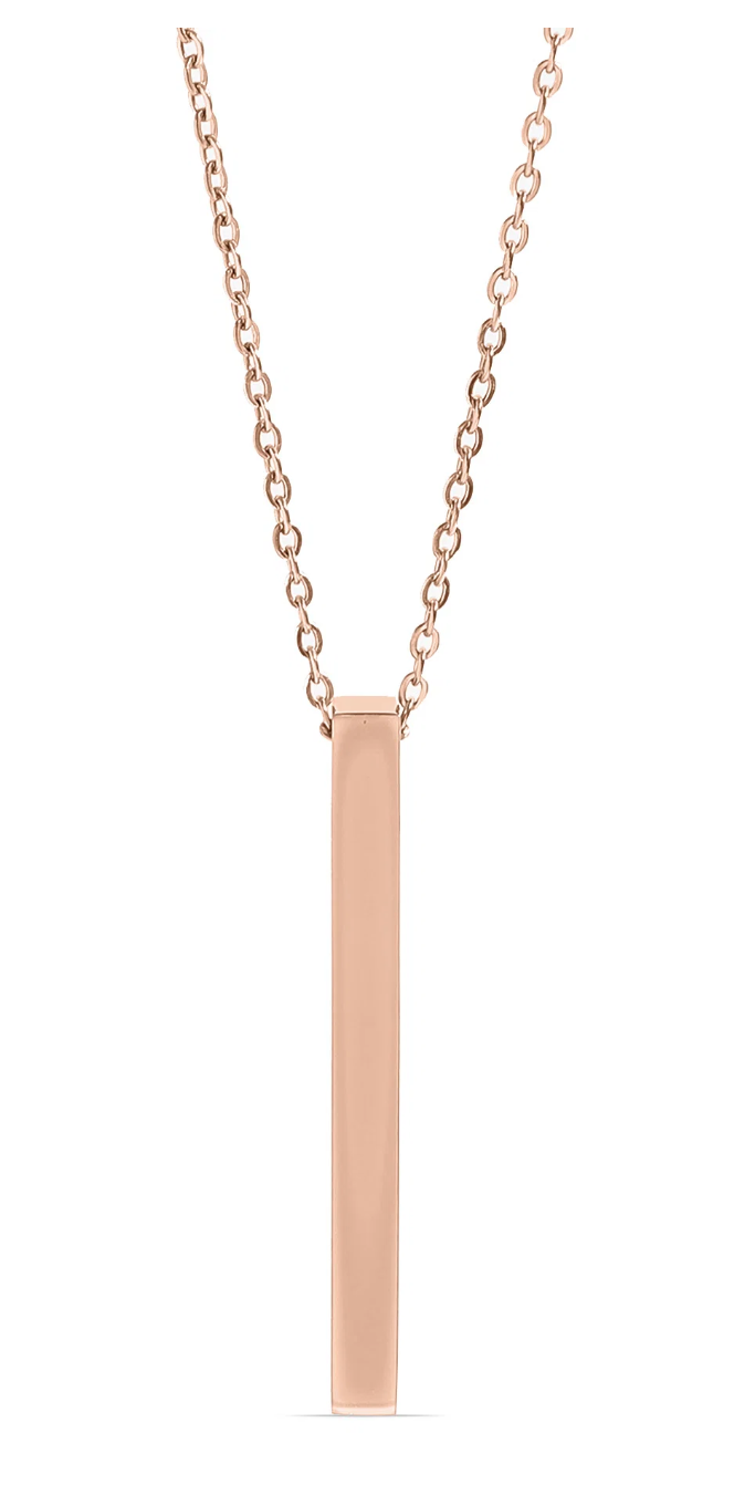 Drop Bar Stainless Steel Necklace